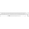 Водоотводящий желоб ALCAPLAST APZ104-850 FLEXIBLE для перфорированной решетки с регулируемым краем к стене, низкий, горизонтальный сток